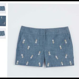 PINEAPPLE EMBROIDERED RIVIERA SHORTS